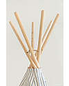 Nobodinoz Tenda Tipi Arizona - Righe Blu/Natural - Cotone bio e legno di pino Tende Gioco