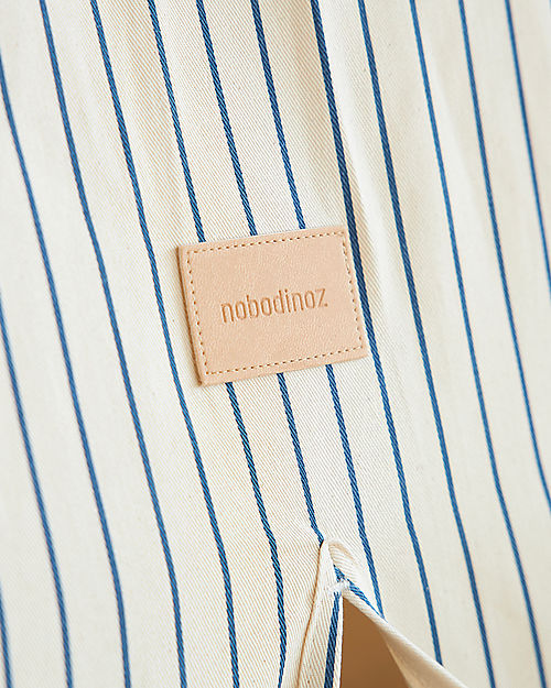 Nobodinoz Tenda Tipi Arizona - Righe Blu/Natural - Cotone bio e legno di pino Tende Gioco