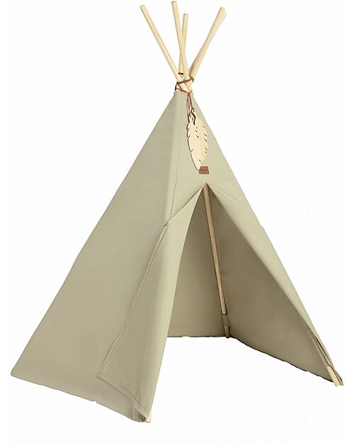 Nobodinoz Tenda Tipi Nevada - Laurel Green - Cotone Bio e Legno Tende Gioco