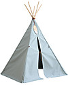 Nobodinoz Tenda Tipi Nevada - Riviera Blu - Cotone bio e legno Tende Gioco