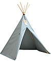 Nobodinoz Tenda Tipi Nevada - Riviera Blu - Cotone bio e legno Tende Gioco
