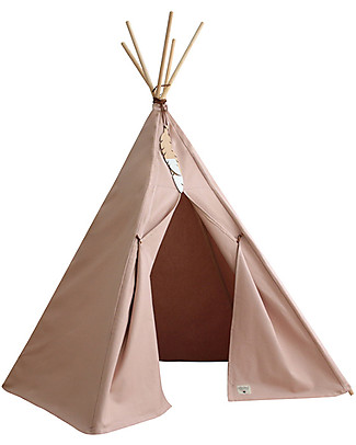 Nobodinoz Tenda Tipi Nevada, Rosa Chiaro - Cotone bio e legno Tende Gioco