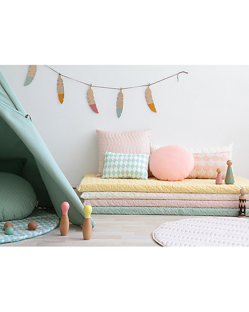 Nobodinoz Tenda Tipi Nevada, Verde - Cotone bio e legno Tende Gioco