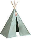 Nobodinoz Tenda Tipi Nevada, Verde - Cotone bio e legno Tende Gioco