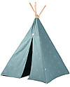 Nobodinoz Tenda Tipi Phoenix, Gold Coriandoli/Verde - Cotone bio e legno di pino Tende Gioco