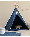 Nobodinoz Tenda Tipi Phoenix, Gold Stella/Blu - Cotone bio e legno di pino Tende Gioco