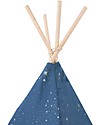Nobodinoz Tenda Tipi Phoenix, Gold Stella/Blu - Cotone bio e legno di pino Tende Gioco