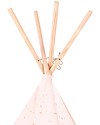Nobodinoz Tenda Tipi Phoenix - Gold Stella/Rosa - Cotone bio e legno di pino Tende Gioco