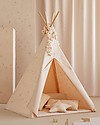 Nobodinoz Tenda Tipi Phoenix - Gold Stella/Rosa - Cotone bio e legno di pino Tende Gioco