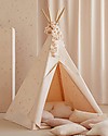 Nobodinoz Tenda Tipi Phoenix - Gold Stella/Rosa - Cotone bio e legno di pino Tende Gioco
