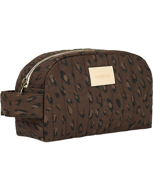 Nobodinoz Trousse Impermeabile Hyde Park - Leonie Brown - Cotone Bio Trousse e Pochette