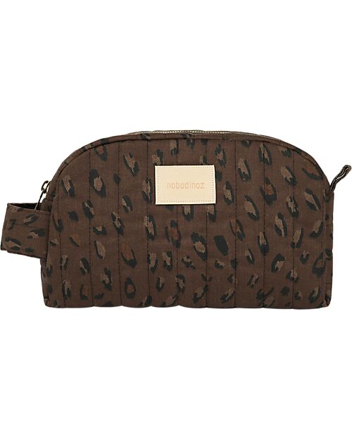 Nobodinoz Trousse Impermeabile Hyde Park - Leonie Brown - Cotone Bio Trousse e Pochette