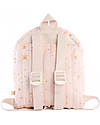 Nobodinoz Zainetto Too Cool, Gold Stella/Rosa - 100% Cotone bio Zaini Asilo