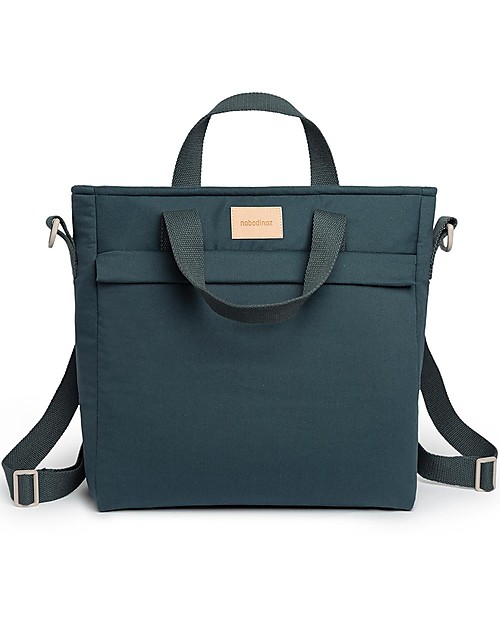 Nobodinoz Zaino Cambio Impermeabile Baby on the Go - Blu - Cotone Bio Zaini Fasciatoio