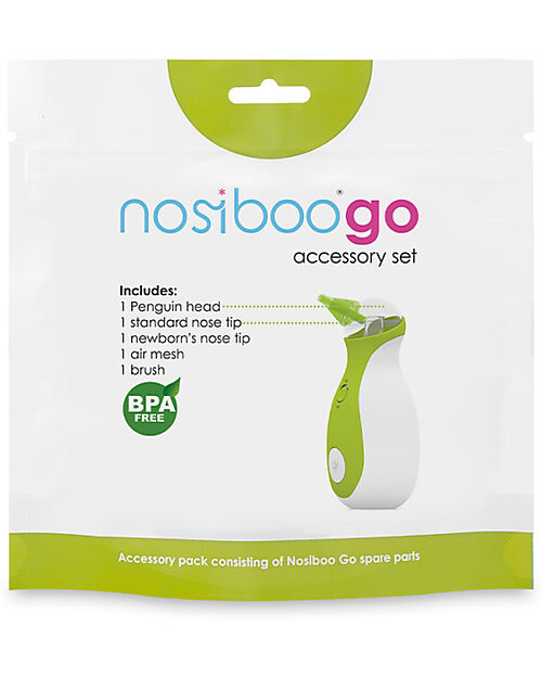 Nosiboo Set Accessori per Aspiratore Nasale Elettrico Nosiboo Go - Verde Aspiratori Nasali