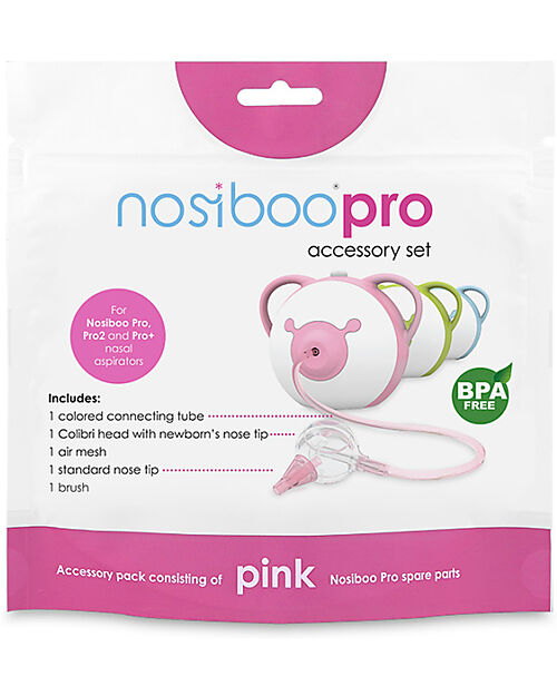 Nosiboo Set Accessori per Aspiratore Nasale Elettrico Nosiboo Pro - Rosa Aspiratori Nasali