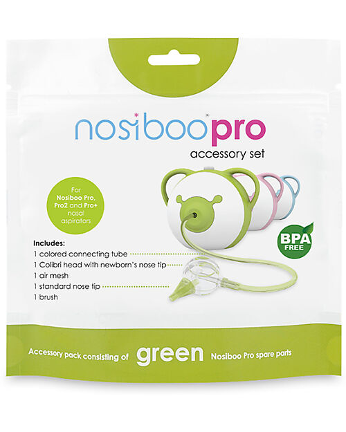 Nosiboo Set Accessori per Aspiratore Nasale Elettrico Nosiboo Pro - Verde Aspiratori Nasali