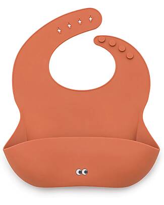 Noui Noui Bavaglio Impermeabile - Ruggine - Silicone Alimentare - con Tasca Bavagli Impermeabili con Tasca