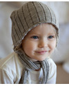 Nui Organics Baby Cappello e Sciarpa Grigio - Lana Merino Bio (Per la mamma indaffarata!) Cappelli Invernali