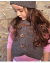 Nui Organics Gilet con Bottoni Cacao - Lana Merino Bio (caldo e non pizzica) Cardigan