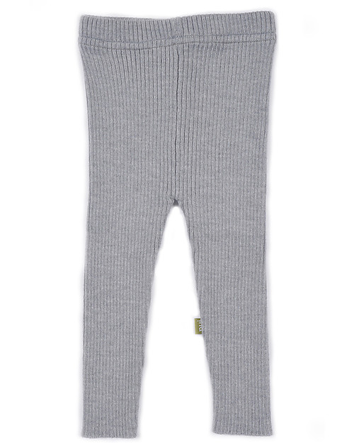Nui Organics Leggings Maglia Argento - Lana Merino Bio (non pizzicano!) Leggings