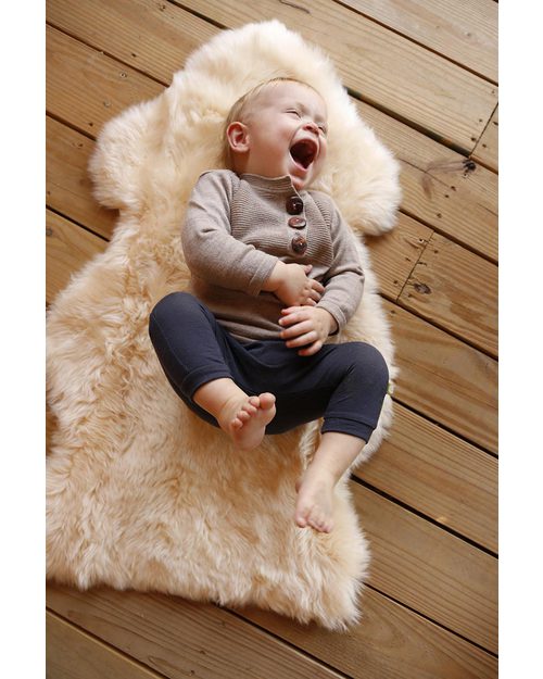 Nui Organics Maglione 3 Bottoni Beige - Lana Merino Bio (caldo e non pizzica!) Maglioni