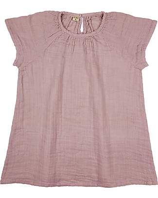 Numero 74 Abito Bimba Clara, Rosa Antico (5-6 anni) - 100% cotone bio Vestiti_