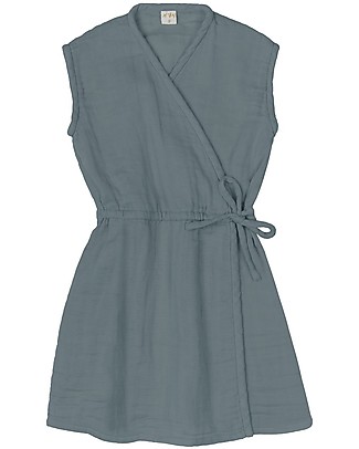 Numero 74 Abito Bimba Grace (3-4 anni) - Blu Ghiaccio - 100% cotone bio Vestiti_