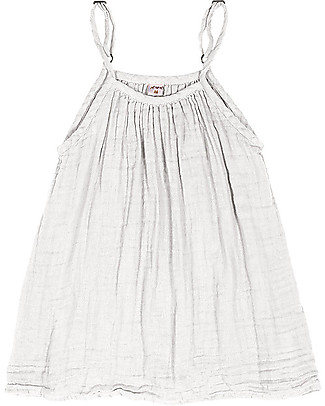 Numero 74 Abito Bimba Mia - Bianco - Doppia Mussola di Cotone Vestiti