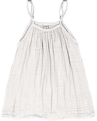 Numero 74 Abito Bimba Mia - Bianco - Doppia Mussola di Cotone Vestiti