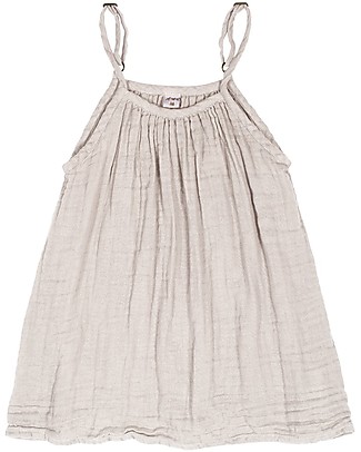 Numero 74 Abito Bimba Mia, Cipria (1-2 e 3-4 anni) - Doppia Mussola di Cotone Bio Vestiti_