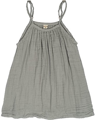 Numero 74 Abito Bimba Mia - Grigio Argento - Doppia Mussola di Cotone Vestiti_
