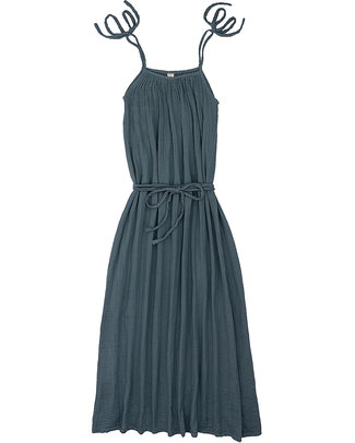 Numero 74 Abito Donna Mia - Blu Ghiaccio - Doppia Mussola di Cotone Vestiti