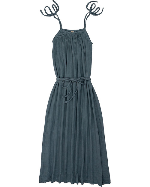 Numero 74 Abito Donna Mia - Blu Ghiaccio - Doppia Mussola di Cotone Vestiti_