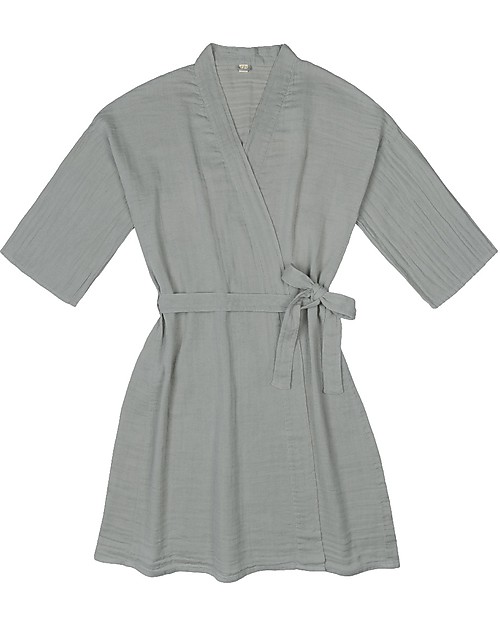 Numero 74 Abito Kimono Akiko - Grigio Argento - 100% cotone bio Vestiti_