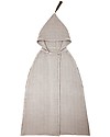 Numero 74 Accappatoio Poncho Bimbo con Cappuccio, Cipria - 3-5 anni - 100% Cotone bio nido d'ape Accappatoi e Asciugamani