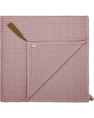 Numero 74 Asciugamano in Cotone Bio Nido d'Ape, Rosa Antico - 50x90 cm Accappatoi e Asciugamani