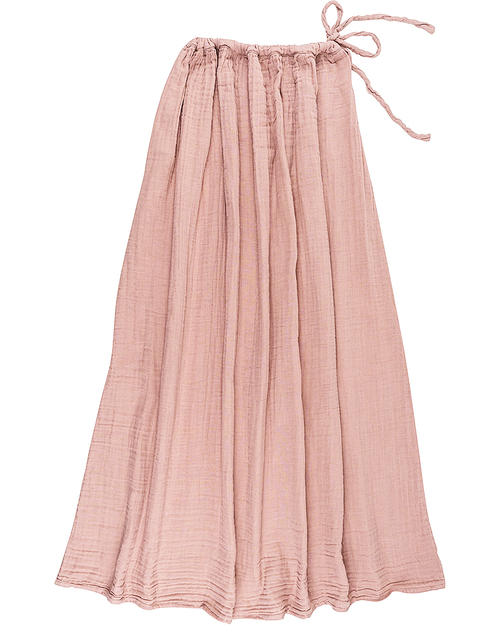 Numero 74 Ava Gonna Lunga con Coulisse - Rosa Antico - Doppia Mussola di Cotone Gonne_