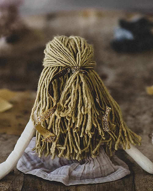 Numero 74 Bambola in Tessuto Stella Girl, Cipria - Fatta a mano in edizione limitata! Bambole