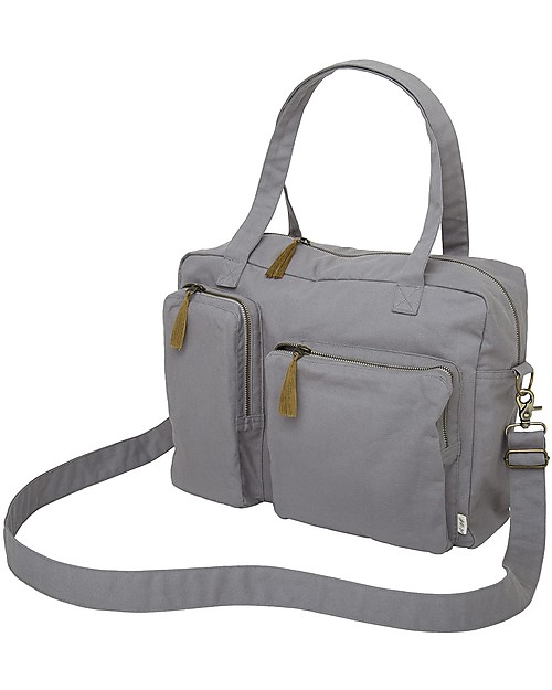 Numero 74 Borsa Multiuso Impermeabile, Grigio Pietra - Cotone bio Borse Cambio