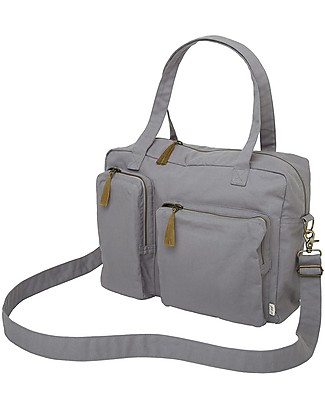 Numero 74 Borsa Multiuso Impermeabile, Grigio Pietra - Cotone bio Zaini