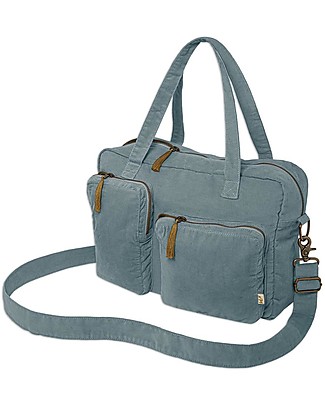 Numero 74 Borsa Multiuso in Velluto di Cotone - Blu Ghiaccio Borse da Viaggio