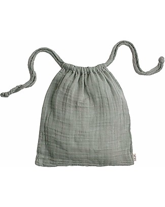 Numero 74 Borsa Nana - Grigio Argento - 100% Garza di Cotone Zaini Asilo