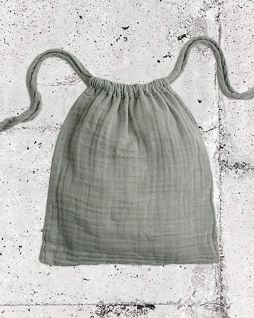 Numero 74 Borsa Nana - Grigio Argento - 100% Garza di Cotone Zaini Asilo