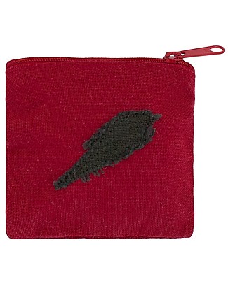 Numero 74 Borsellino Super Eroe con saetta, Rosso - Regalino perfetto per le feste Regalini