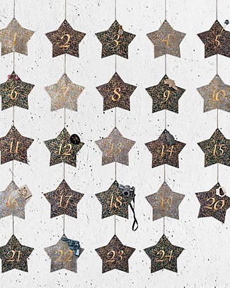 Numero 74 Calendario dell'Avvento in Cartoncino - Mix - 24 Stelle Borsettine Calendari dell'Avvento