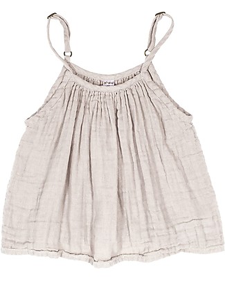 Numero 74 Canotta Bimba Mia - Cipria (1-2 e 3-4 anni) - Doppia Mussola di Cotone T-shirt