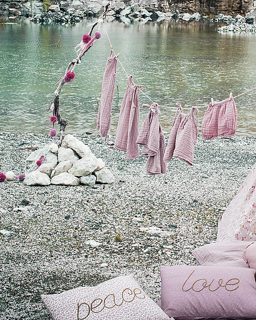 Numero 74 Canotta Bimba Mia - Rosa Antico (1-2 e 3-4 anni) - Doppia Mussola di Cotone Canotte