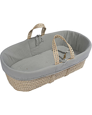 Numero 74 Cesta Porta Bebè - Grigio Argento Culle e Ceste