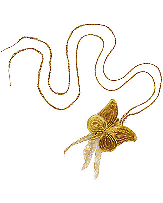 Numero 74 Collana Uncinetto Farfalla Velluto - Oro - Regalino perfetto per le feste Regalini